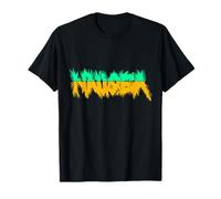 Nausée drôle Demi-Couleurs Aqua/Orange T-Shirt