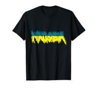 Nausée drôle Demi-Couleurs Jaune/Bleu T-Shirt