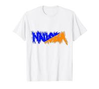 Nausée drôle Deux Couleurs Bleu/Orange T-Shirt Graphique avec Valeur, Homme, Blanc, M