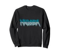 Nausée drôle Deux Couleurs Bleues Sweatshirt