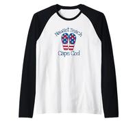 Nauset Beach Coastal Nautical Seashore Patriotic Tongs Manche Raglan