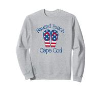 Nauset Beach Coastal Nautical Seashore Patriotic Tongs Sweatshirt
