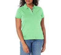 Nautica Polo Respirant 100% Coton à Manches Courtes à 3 Boutons, Vert Feuille, XL Femme