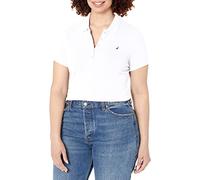 Nautica Polo Respirant à Manches Courtes 100% Coton à 5 Boutons, Blanc Brillant, XL Femme
