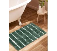 Nautica Addison Tapis de bain moelleux antidérapant ultra doux Motif rayures sauge