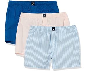 Nautica Boxer Homme, Rose Oasis/Lapis Océan/Pin Stripe Silver Lake, XL