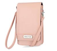 Nautica Catalina RFID Sac à bandoulière pour femme en cuir végétalien compact pour téléphone portable, rose, Taille unique