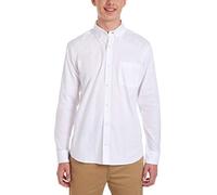 Nautica Long Sleeve Uniform Oxford Shirt Chemise, Blanc, XL Homme
