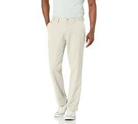 Nautica Classic Fit Flat Front Stretch Solid Chino Deck Pant Pantalon d'affaires décontracté, Pierre, 32W x 32L Homme