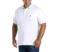 Nautica Classic Fit Short Sleeve Dual Tipped Collar Polo Shirt, Blanc Brillant, XL Homme