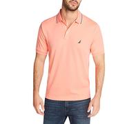 Nautica Polo à Manches Courtes et col Double Pointe Coupe Classique, Corail pâle, S Homme