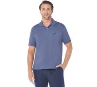 Nautica Polo en Coton Doux Manches Courtes Coupe Classique, Bleu Indigo uni, L Homme
