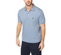 Nautica Classic Fit Short Sleeve Solid Soft Cotton Polo Shirt, Bleu Lake City, XL Homme