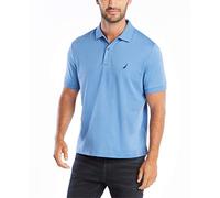 Nautica Polo en Coton Doux Manches Courtes Coupe Classique, Rivieria Bleu uni, L Homme