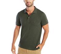 Nautica Polo en Coton Doux uni à Manches Courtes Coupe Classique, Vert Mousse chiné, M Homme