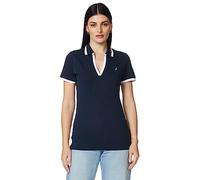 Nautica Polo en coton extensible pour femme, indigo, Taille M