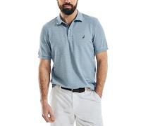 Nautica Classic Short-Sleeve Solid Polo T-Shirt, Deep Anchor Heather, 3XL Homme