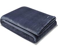 Nautica - Couverture pour lit Simple, literie en Polaire Super Douce, décoration d'intérieur Chaude et Confortable, Essentiels pour dortoir (Bleu Marine uni, lit Simple)