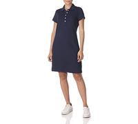 Nautica Robe Polo Classique à Manches Courtes en Coton Extensible décontractée, Navy Seas, S Femme