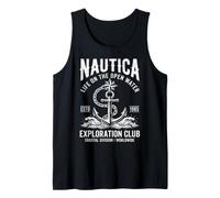 Nautica Exploration Club Vintage Ancre et Boussole Graphique Débardeur