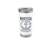 Nautica Exploration côtière Aventures Maritimes Ancre Gobelet isotherme en acier inoxydable double paroi