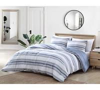 Nautica Home | Parure de lit Ultra Douce 100 Fils, literie Toutes Saisons, prélavée pour Plus de Douceur, en Coton, Bleu Marine, très Grand lit