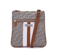 Nautica Lakeside Signature Jaquard North South Crossbody Bag, kaki foncé