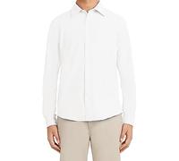 Nautica Long Sleeve Uniform Oxford Shirt Chemise, Blanc, L Homme