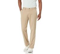 Nautica Men's Classic Fit Flat Front Stretch Solid Chino Deck Pant, True Khaki, 34W 30L