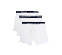 Nautica Men's Comfort Cotton Underwear Boxer Brief Multi Pack, White, XXL