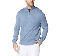 Nautica Men's Quarter-Zip Sweater, Anchor Profond chiné, L Homme