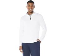 Nautica Pull à Fermeture éclair pour Homme Sweater, Blanc Brillant