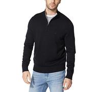 Nautica Men's Quarter-Zip Sweater, Noir véritable, M Homme