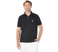 Nautica Men's Short Sleeve Solid Stretch Cotton Pique Polo Shirt, True Black, X-Large