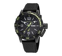 Nautica Men's Stainless Steel Quartz Silicone Strap, Black, 22 Casual Watch (Model: NAPGLF114)