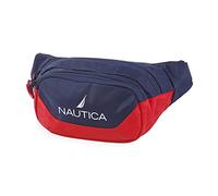 Nautica Mixte Fanny Pack Sacs Banane, Bleu Marine/Rouge, Taille Unique