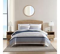 Nautica - Parure de lit Double réversible en Coton avec taie d'oreiller Assortie, décoration d'intérieur pour Toutes Les Saisons, Essentiels pour Chambre de dortoir (Bleu galewood, lit Simple)