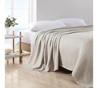 Nautica Parure de lit en Coton de Poids Moyen, décoration d'intérieur pour Toutes Les Saisons, Grand lit, Beige