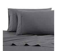 Nautica - Parure de lit en Percale de Coton, Nette et Cool, décoration d'intérieur élégante (Gris Baleine, lit Double)