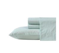 Nautica Parure pour lit King Size en Percale de Coton, Tissu Net et Frais, léger et Respirant (Rayures Fines, Vert)