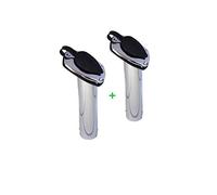 NAUTICA PIMAR Paire de supports de canne à pêche à 30° en acier inoxydable AISI 316 poli miroir bateau nautique pêche