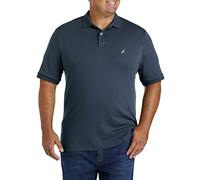 Nautica Polo à Manches Courtes en Coton Doux uni pour Homme Coupe Classique, Bleu Marine, 3X-Large Grand
