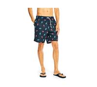 Nautica Quick Dry All Over Classic Anchor Print Swim Trunk Maillot de Bain, Bleu Marine, XXXXL-L Homme