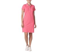 Nautica Robe Polo Classique à Manches Courtes en Coton Extensible décontractée, Rouge Rose, M Femme