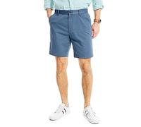 Nautica Classic Fit Flat Front Stretch Solid Chino 8.5" Deck Shorts décontracté, Bleu Indigo, 46 Homme