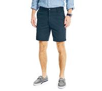 Nautica Classic Fit Flat Front Stretch Solid Chino 8.5" Deck Shorts décontracté, Bleu Marine (True Navy), 33W Homme