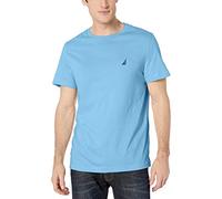 Nautica T- Shirt Manches Courtes et col Rond, Rivieria Bleu uni, XL Homme