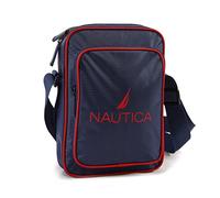 Nautica Shoulder Bag, Sac à bandoulière Mixte, Bleu Marine/Rouge