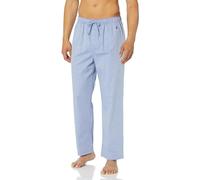 Nautica Soft Woven 100% Cotton Elastic Waistband Sleep Pajama Pant Pantalon de Pyjama, Bleu os, XL Homme