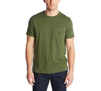Nautica Solid Crew Neck Short Sleeve Pocket T-Shirt, Bois de pin Vert, M Homme